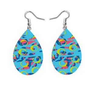 Abstract Teardrop Earrings